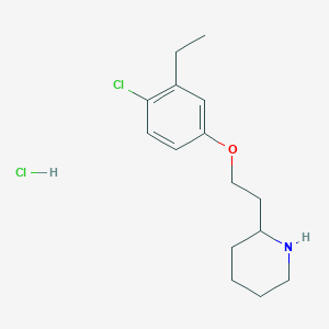 2-[2-(4-Chloro-3-ethylphenoxy)ethyl]piperidine hydrochloride