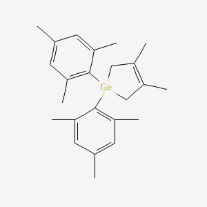 molecular formula C24H32Ge B14417063 1H-Germole, 2,5-dihydro-3,4-dimethyl-1,1-bis(2,4,6-trimethylphenyl)- CAS No. 83686-73-1