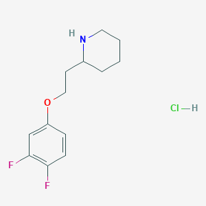 molecular formula C13H18ClF2NO B1441707 2-[2-(3,4-Difluorophenoxy)ethyl]piperidine hydrochloride CAS No. 1220032-32-5