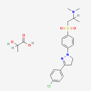 molecular formula C20H24ClN3O2S.C3H6O3<br>C23H30ClN3O5S B14417103 Einecs 285-890-0 CAS No. 85154-08-1