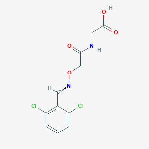 molecular formula C11H10Cl2N2O4 B14417108 N-[({[(2,6-Dichlorophenyl)methylidene]amino}oxy)acetyl]glycine CAS No. 86358-08-9