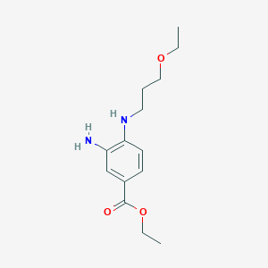 molecular formula C14H22N2O3 B1441711 Ethyl 3-amino-4-[(3-ethoxypropyl)amino]benzoate CAS No. 1220019-42-0