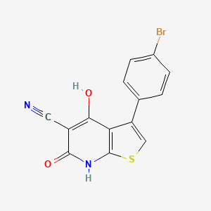 3-(4-Bromophenyl)-4-hydroxy-6-oxo-6,7-dihydrothieno[2,3-b]pyridine-5-carbonitrile