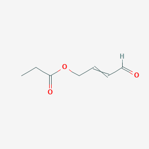 molecular formula C7H10O3 B14417144 4-Oxobut-2-en-1-yl propanoate CAS No. 85514-71-2
