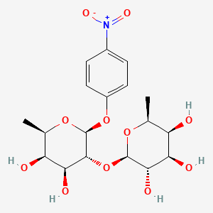 molecular formula C18H25NO11 B14417245 p-Nitrophenyl 2-O-beta-L-fucopyranosyl-beta-D-fucopyranoside CAS No. 84730-06-3