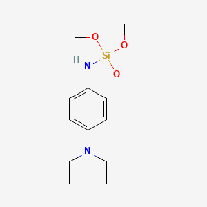 molecular formula C13H24N2O3Si B14417279 N~1~,N~1~-Diethyl-N~4~-(trimethoxysilyl)benzene-1,4-diamine CAS No. 86936-10-9
