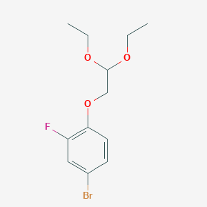 molecular formula C12H16BrFO3 B1441736 4-溴-1-(2,2-二乙氧基乙氧基)-2-氟苯 CAS No. 1271673-78-9