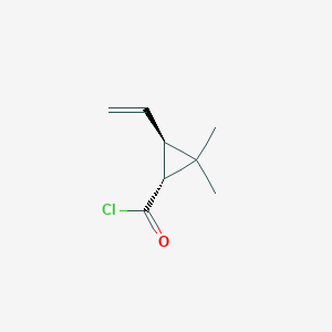 molecular formula C8H11ClO B14417403 (1R,3R)-3-Ethenyl-2,2-dimethylcyclopropane-1-carbonyl chloride CAS No. 84368-72-9
