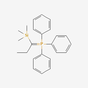 molecular formula C24H29PSi B14417420 Triphenyl[1-(trimethylsilyl)propylidene]-lambda~5~-phosphane CAS No. 82294-34-6