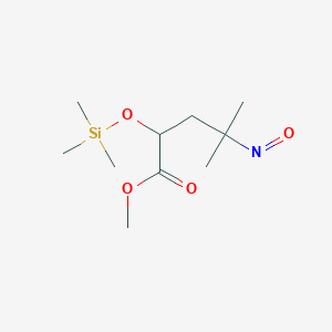 molecular formula C10H21NO4Si B14417472 Methyl 4-methyl-4-nitroso-2-trimethylsiloxy-pentanoate CAS No. 80998-48-7