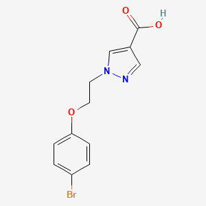 molecular formula C12H11BrN2O3 B1441748 1-[2-(4-Bromophenoxy)ethyl]-1H-pyrazole-4-carboxylic acid CAS No. 1274935-24-8