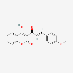molecular formula C19H14O5 B1441749 4-hydroxy-3-[(2E)-3-(4-methoxyphenyl)prop-2-enoyl]-2H-chromen-2-one CAS No. 1022282-99-0