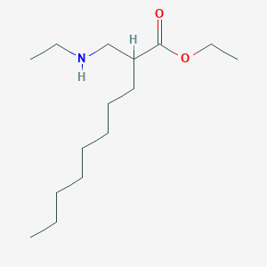 molecular formula C15H31NO2 B14417500 Ethyl 2-[(ethylamino)methyl]decanoate CAS No. 84515-43-5