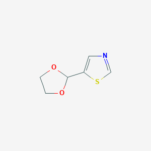 molecular formula C6H7NO2S B1441754 5-(1,3-Dioxolan-2-yl)-1,3-thiazole CAS No. 773087-09-5