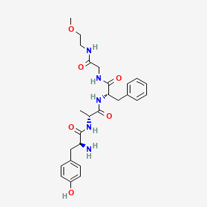 molecular formula C26H35N5O6 B14417558 L-Tyrosyl-D-alanyl-L-phenylalanyl-N-(2-methoxyethyl)glycinamide CAS No. 83579-02-6