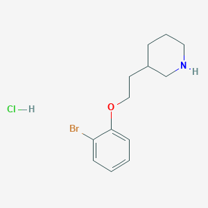 molecular formula C13H19BrClNO B1441760 3-[2-(2-Bromophenoxy)ethyl]piperidine hydrochloride CAS No. 1219957-58-0