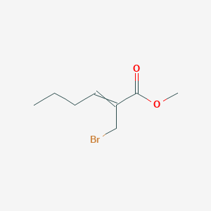 molecular formula C8H13BrO2 B14417607 Methyl 2-(bromomethyl)hex-2-enoate CAS No. 87050-38-2