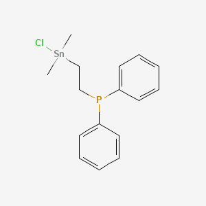 molecular formula C16H20ClPSn B14417612 Phosphine, [2-(chlorodimethylstannyl)ethyl]diphenyl- CAS No. 84678-23-9