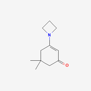 molecular formula C11H17NO B14417618 3-(Azetidin-1-yl)-5,5-dimethylcyclohex-2-en-1-one CAS No. 85890-68-2