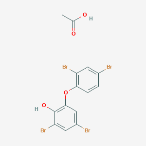 molecular formula C14H10Br4O4 B14417624 Acetic acid;2,4-dibromo-6-(2,4-dibromophenoxy)phenol CAS No. 80246-32-8