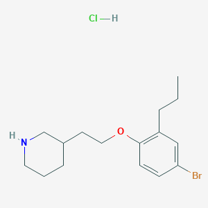 3-[2-(4-Bromo-2-propylphenoxy)ethyl]piperidine hydrochloride