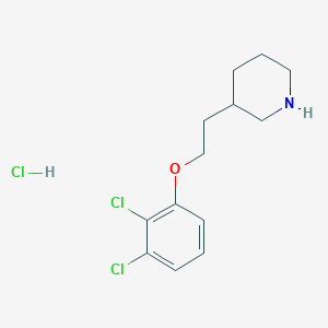 molecular formula C13H18Cl3NO B1441785 3-[2-(2,3-Dichlorophenoxy)ethyl]piperidine hydrochloride CAS No. 1219972-51-6