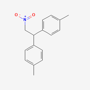 molecular formula C16H17NO2 B14417878 Benzene, 1,1'-(2-nitroethylidene)bis(4-methyl- CAS No. 85078-26-8