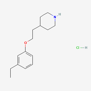 molecular formula C15H24ClNO B1441790 4-[2-(3-Ethylphenoxy)ethyl]piperidine hydrochloride CAS No. 1220032-03-0