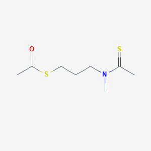 molecular formula C8H15NOS2 B14417909 S-{3-[Ethanethioyl(methyl)amino]propyl} ethanethioate CAS No. 82125-90-4