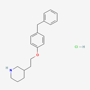 molecular formula C20H26ClNO B1441791 3-[2-(4-Benzylphenoxy)ethyl]piperidine hydrochloride CAS No. 1220032-22-3