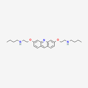 molecular formula C25H35N3O2 B14417947 N,N'-[Acridine-3,6-diylbis(oxyethane-2,1-diyl)]di(butan-1-amine) CAS No. 87040-60-6