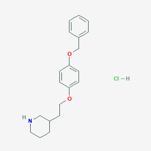3-{2-[4-(Benzyloxy)phenoxy]ethyl}piperidine hydrochloride
