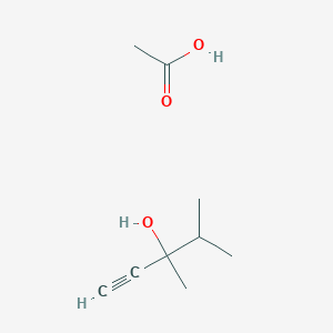 molecular formula C9H16O3 B14417980 Acetic acid;3,4-dimethylpent-1-yn-3-ol CAS No. 84638-05-1