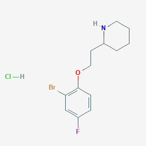 2-[2-(2-Bromo-4-fluorophenoxy)ethyl]piperidine hydrochloride