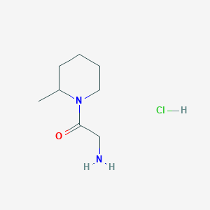 molecular formula C8H17ClN2O B1441804 2-Amino-1-(2-methyl-1-piperidinyl)-1-ethanone hydrochloride CAS No. 1220036-47-4