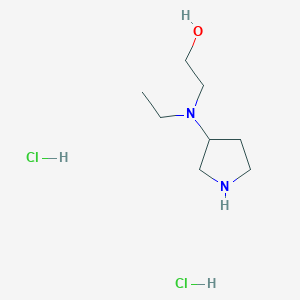 molecular formula C8H20Cl2N2O B1441808 2-[Ethyl(3-pyrrolidinyl)amino]-1-ethanol dihydrochloride CAS No. 1219979-94-8