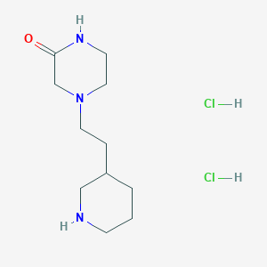 molecular formula C11H23Cl2N3O B1441810 4-(2-(Piperidin-3-yl)ethyl)piperazin-2-one dihydrochloride CAS No. 1219960-90-3
