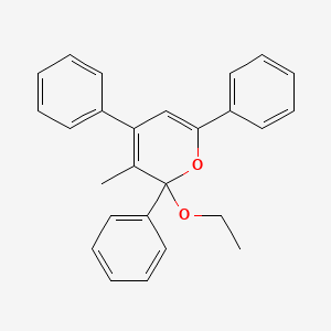 molecular formula C26H24O2 B14418131 2-Ethoxy-3-methyl-2,4,6-triphenyl-2H-pyran CAS No. 79889-00-2