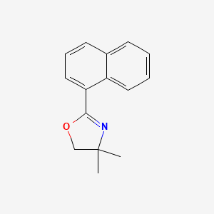 molecular formula C15H15NO B14418136 Oxazole, 4,5-dihydro-4,4-dimethyl-2-(1-naphthalenyl)- CAS No. 87306-64-7