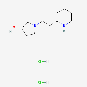 molecular formula C11H24Cl2N2O B1441816 1-[2-(2-Piperidinyl)ethyl]-3-pyrrolidinol dihydrochloride CAS No. 1220038-11-8
