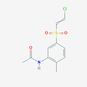 molecular formula C11H12ClNO3S B14418230 N-[5-(2-Chloroethenesulfonyl)-2-methylphenyl]acetamide CAS No. 82304-75-4