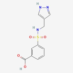 3-{[(1H-pyrazol-4-yl)methyl]sulfamoyl}benzoic acid