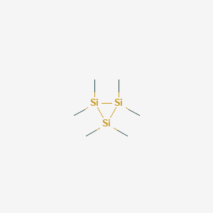 molecular formula C6H18Si3 B14418254 Hexamethyltrisilirane CAS No. 79984-93-3