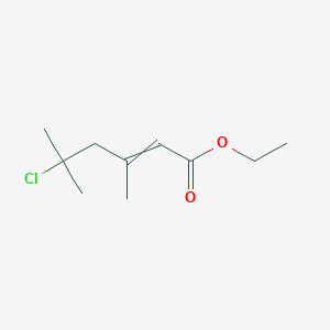 molecular formula C10H17ClO2 B14418291 Ethyl 5-chloro-3,5-dimethylhex-2-enoate CAS No. 82343-50-8