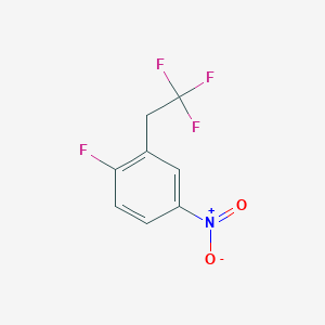 molecular formula C8H5F4NO2 B1441837 1-Fluoro-4-nitro-2-(2,2,2-trifluoroethyl)-benzene CAS No. 1262413-56-8