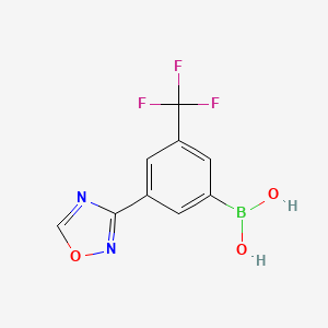 molecular formula C9H6BF3N2O3 B1441841 3-(Trifluoromethyl)-5-(1,2,4-oxadiazol-3-yl)phenylboronic acid CAS No. 2096332-31-7
