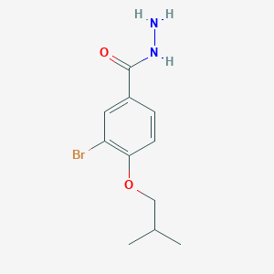molecular formula C11H15BrN2O2 B1441843 3-Bromo-4-isobutoxybenzohydrazide CAS No. 1382775-04-3