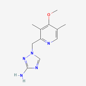 molecular formula C11H15N5O B1441845 1-[(4-甲氧基-3,5-二甲基吡啶-2-基)甲基]-1H-1,2,4-三唑-3-胺 CAS No. 1178618-20-6