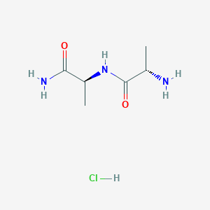 molecular formula C6H14ClN3O2 B1441848 L-丙氨酰-L-丙氨酸酰胺盐酸盐 CAS No. 41036-33-3