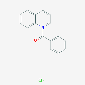 molecular formula C16H12ClNO B14418494 Quinolinium, 1-benzoyl-, chloride CAS No. 81045-42-3